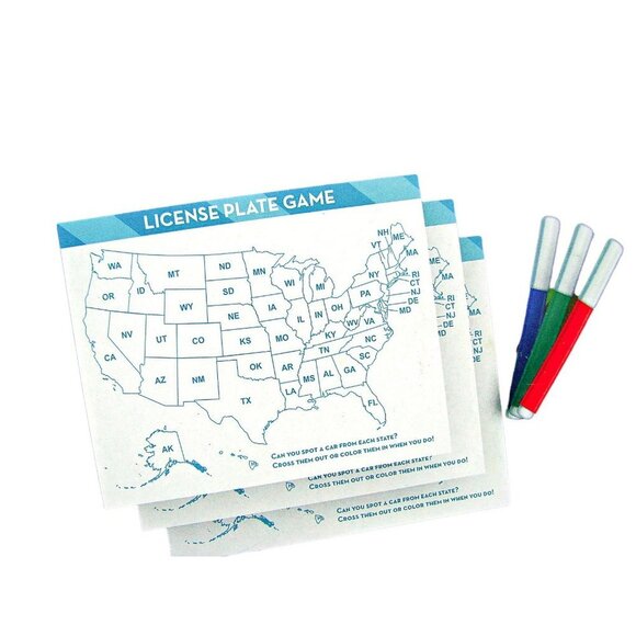 Fun-Tym Unisex Kids On The Move Road Game License Plate Travel Game Lot Of 2 - Picture 4 of 8